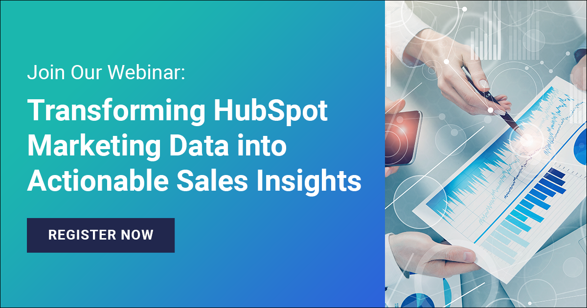 Register for our upcoming webinar: "Transform Marketing Data Into Sales Insights"