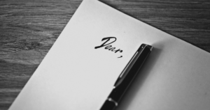 handwritten letter beginning with "Dear,"