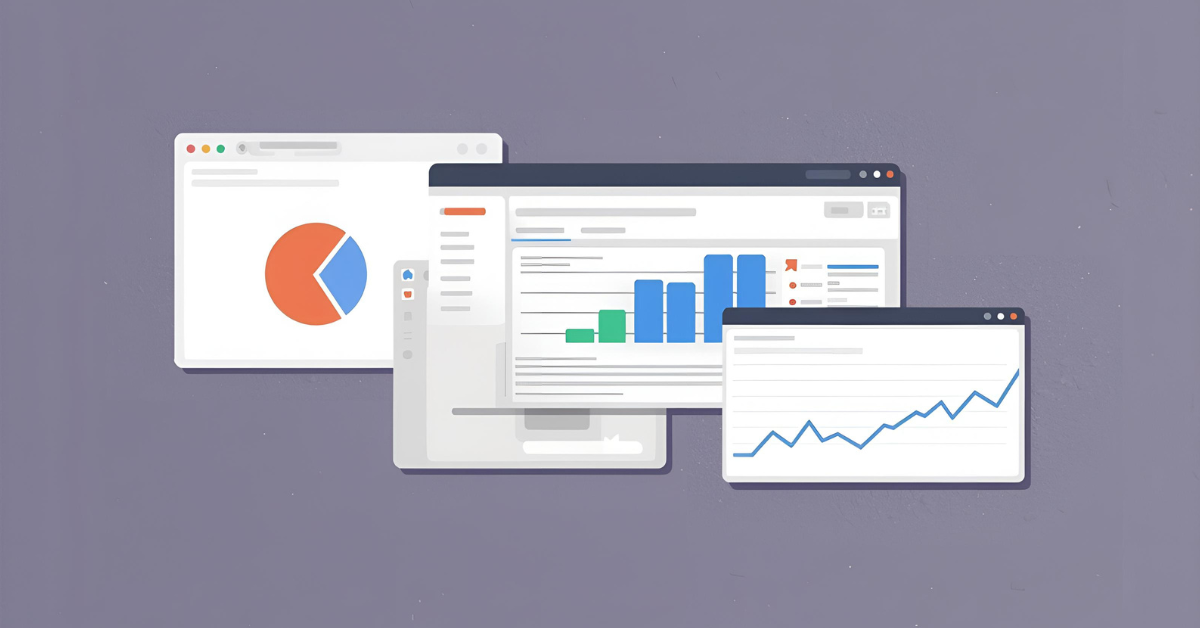 graphic of charts and metrics